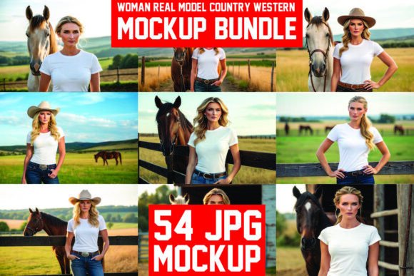 Country Western T-Shirt Mockup Bundle