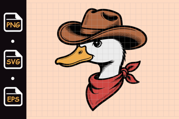 Cowboy Duck Illustration with Hat Embroidery Review