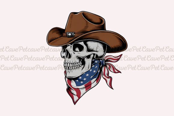 Cowboy Skull Patriotic Sublimation PNG Review for Real Projects