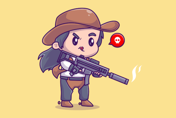 Cute Cowboy Cartoon for Embroidery: A Designer’s Perspective