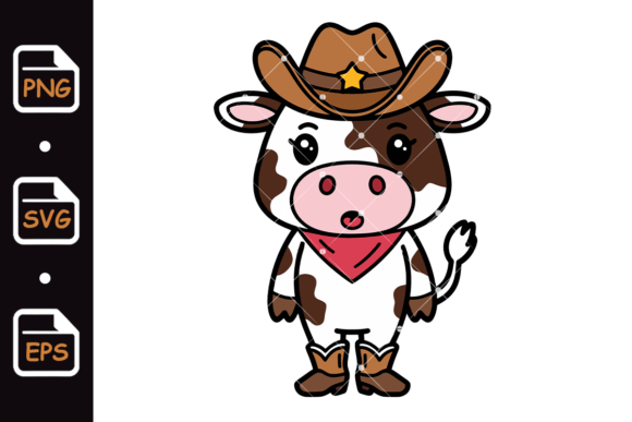 Cute Cowboy Cow with Hat and Boots Review for Real Projects