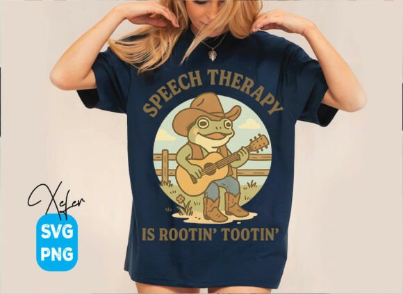 Funny Speech Therapy Shirt, Cowboy Frog