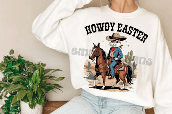 Howdy Easter, Western Easter Bunny PNG Review for Real Embroidery Projects