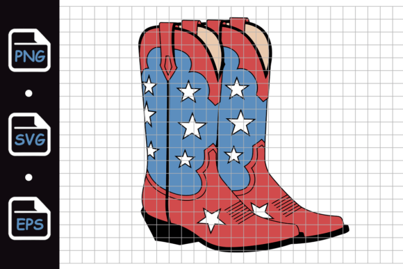 Patriotic Cowboy Boots with Stars Embroidery Design Review