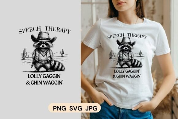 Retro Raccoon Cowboy – Chin Waggin Fun