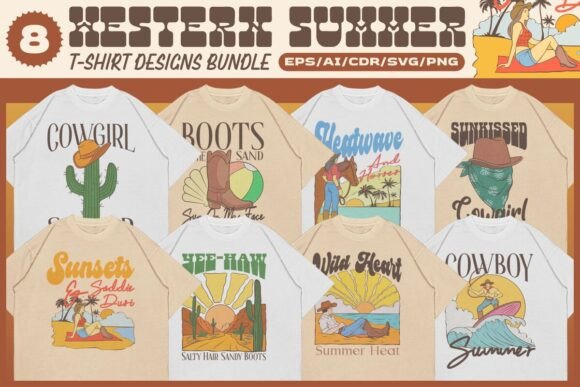 Western Summer T-Shirt Designs Bundle Review