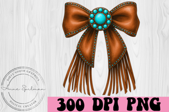 Western Turquoise Leather Coquet Bow Review for Embroidery Projects